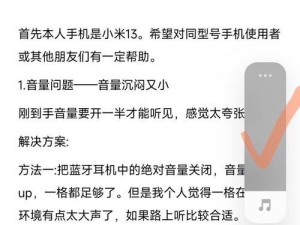 蓝牙耳机的使用指南（便捷、高质音乐体验的必备设备）